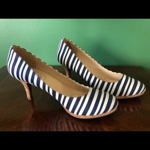 Kelly & Katie Nautical Stripes Heels 9.5